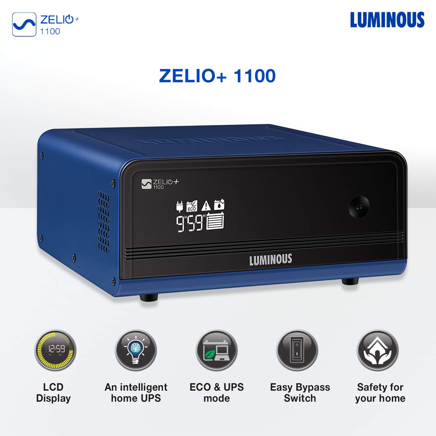 Luminous Zelio 1100 Home UPS Pure Sine Wave Intelligent Inverter 12V
